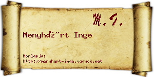 Menyhért Inge névjegykártya